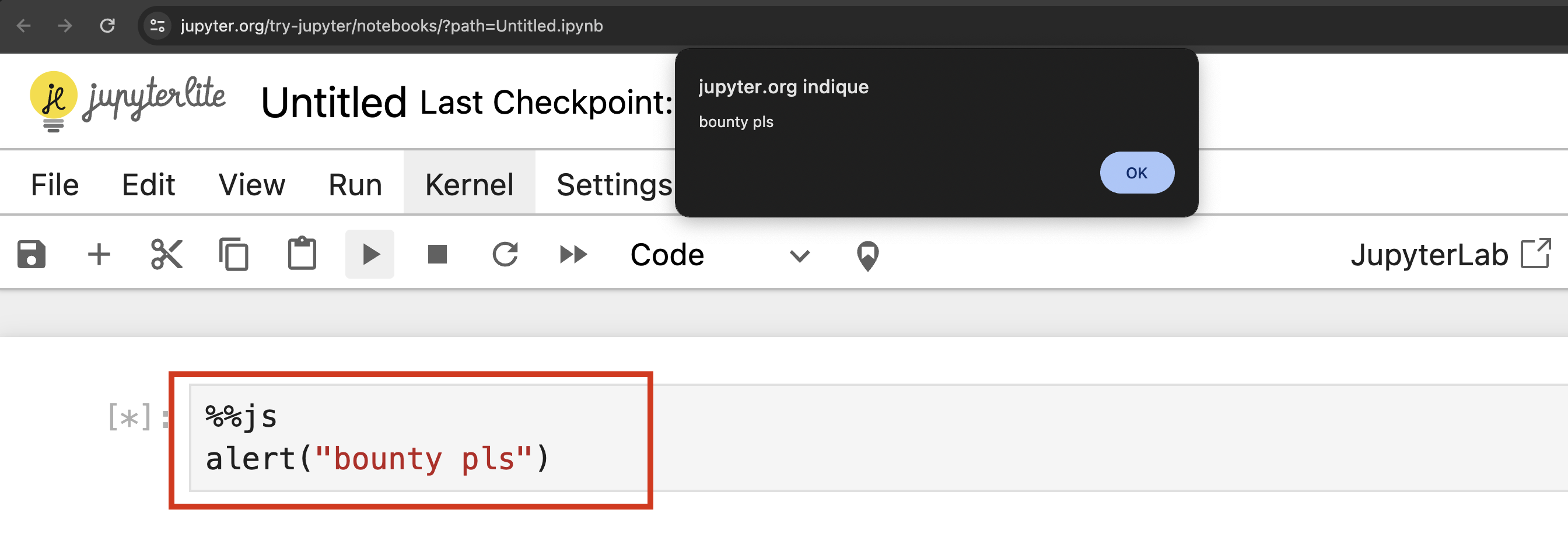 Jupyter Self-XSS